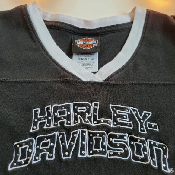 Harley Davidson Black & White Short Sleeve Tee - Picture 4 of 6